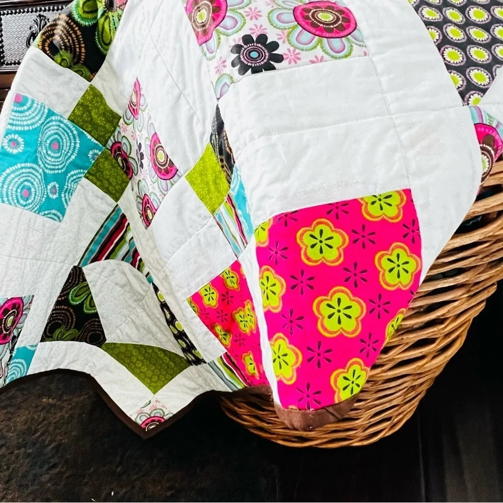 32”x42” New Homemade Patchwork Baby Kids Quilt.